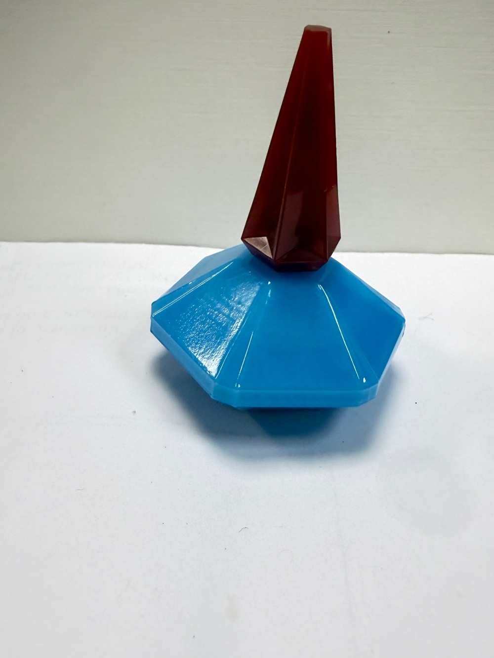 Contemporary Blue and Red Geometric Decorative Vase